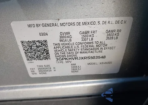 2024 Honda Prologue Ex z USA, uszkodzony, nr VIN 3GPKHVRJXRS503548